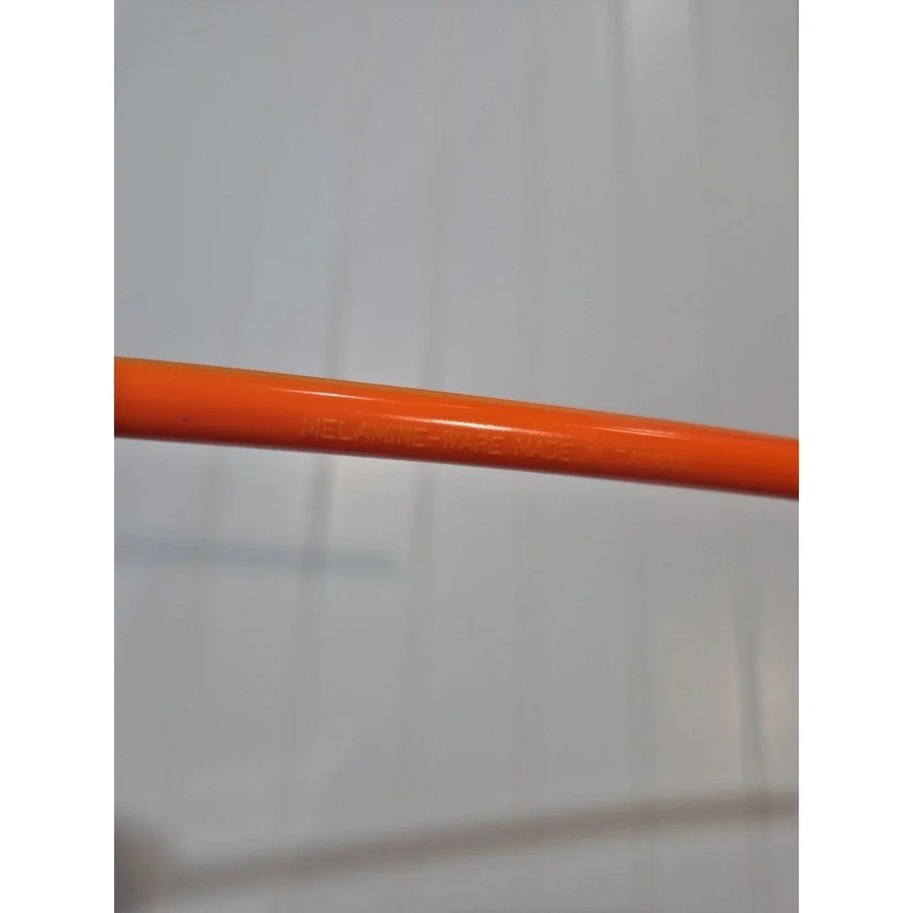 Vintage Orange Melamine Ware Long Mixing Cooking Stir Spoon Utensil  12 Inches